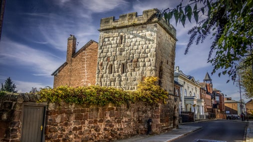 Town Walls Tower, a holiday cottage for two in Shrewsbury, Shropshire